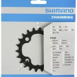 Shimano Alivio Ab 2015 22 Zähne AN-Type Für Schutzring Schwarz Y-1PK22000