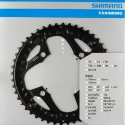 Shimano Deore Ab 2014 4-Arm 10-fach 48 Zähne AL-Type Alu Schwarz Für Kettenschutzring Y-10098040