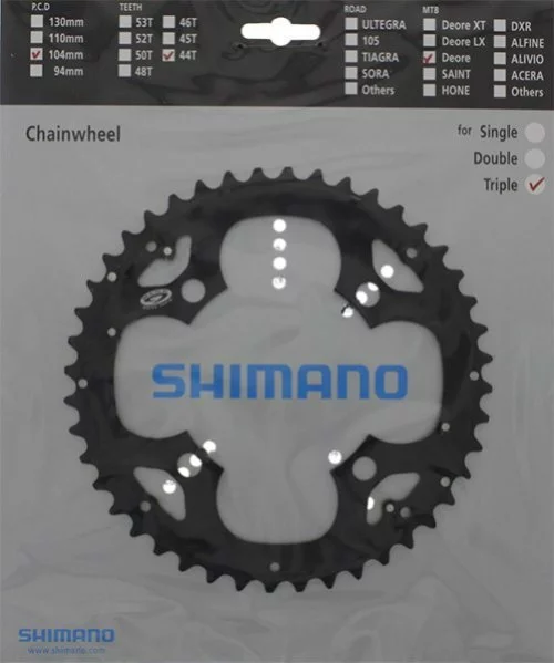 Shimano Deore Ab 2007 44 Zähne S-Type Für Schutzring Schwarz Y-1GX98060 1 Shimano Deore Ab 2007 44 Zähne S-Type Für Schutzring Schwarz Y-1GX98060