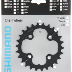 Shimano SLX Ab 2009 4-Arm 9-fach 26 Zähne AD-Type Stahl Schwarz Y-1KS26000