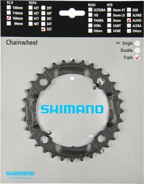 Shimano Alivio Ab 2011 32 Zähne S-Type Schwarz Y-1M098050 1 Shimano Alivio Ab 2011 32 Zähne S-Type Schwarz Y-1M098050