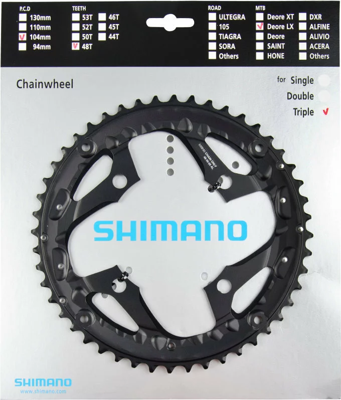 Shimano SLX Ab 2013 4-Arm 10-fach 48 Zähne AL-Type Alu Schwarz Für Ketttenschutzring Y-1N998080 1 Shimano SLX Ab 2013 4-Arm 10-fach 48 Zähne AL-Type Alu Schwarz Für Ketttenschutzring Y-1N998080